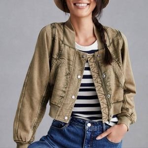 Anthropologie Daily Practice Utility Bomber Jacket, size medium